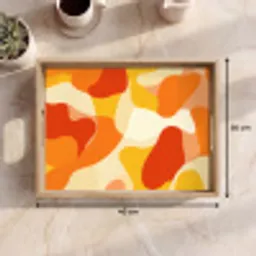 Abstract - Vormen - Oranje Dienblad Rechthoek middel -USP_Formaat