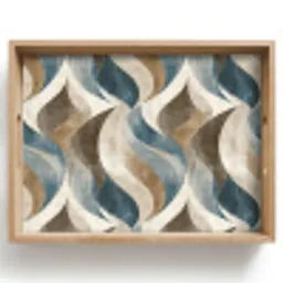 Abstract - Golven - Kleurrijk Dienblad Rechthoek middel 911 -z3d_shopping