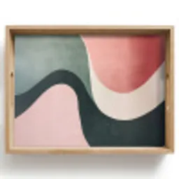 Abstract - Golven - Sierlijk - Roze Dienblad Rechthoek middel -z3d_shopping
