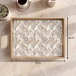 Abstract - Golvend - Pastel Dienblad Rechthoek middel 911 -USP_Formaat