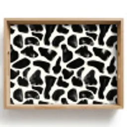 Dierenpatroon - Vlekken - Zwart - Wit Dienblad Rechthoek middel 911 -z3d_shopping
