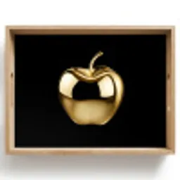 Appel - Goud - Chrome - Zwart Dienblad Rechthoek middel -z3d_shopping