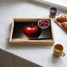 Apple - Hart - Rood Dienblad Rechthoek middel -sfeer2