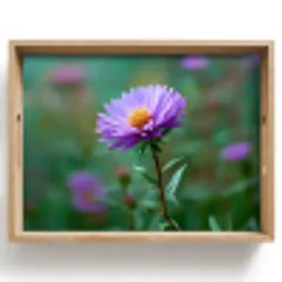 Aster - Paars - Bloem - Blaadjes Dienblad Rechthoek middel -z3d_shopping