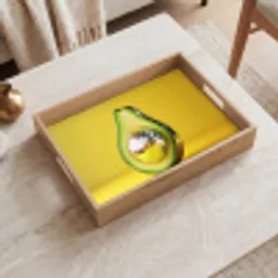 Avocado - Discobal - Geel - Glitter Dienblad Rechthoek middel -sfeer1