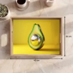 Avocado - Discobal - Geel - Glitter Dienblad Rechthoek middel -USP_Formaat