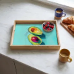 Avocado - Groen - Pit - Schaduw Dienblad Rechthoek middel -sfeer2