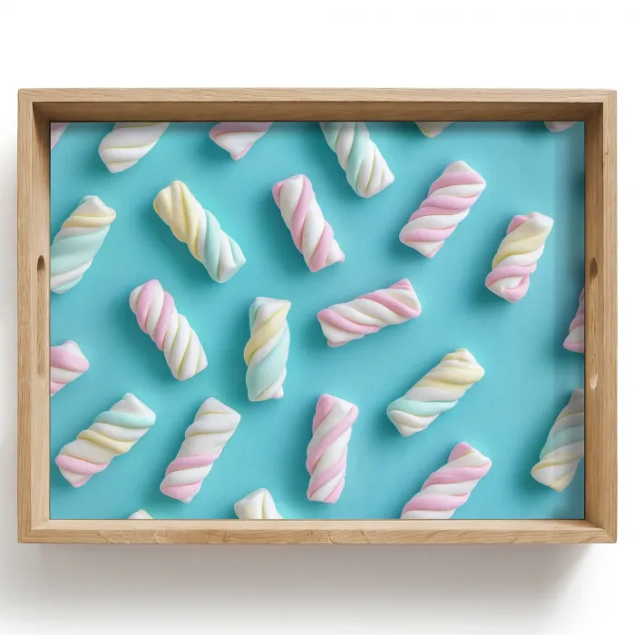 Spekjes - Pastel - Snoep - Blauw Dienblad Rechthoek middel -z3d_shopping