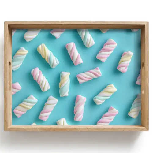 Spekjes - Pastel - Snoep - Blauw Dienblad Rechthoek middel -z3d_shopping