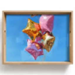 Ballonnen - Goud - Stervorm - Roze Dienblad Rechthoek middel -z3d_shopping