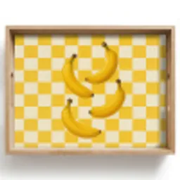 Bananen - Geel - Geblokt Dienblad Rechthoek middel -z3d_shopping