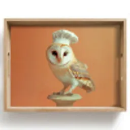 Kerkuil - Koksmuts - Oranje - Vogel Dienblad Rechthoek middel -z3d_shopping