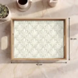 Barok - Patroon - Beige Dienblad Rechthoek middel 911 -USP_Formaat