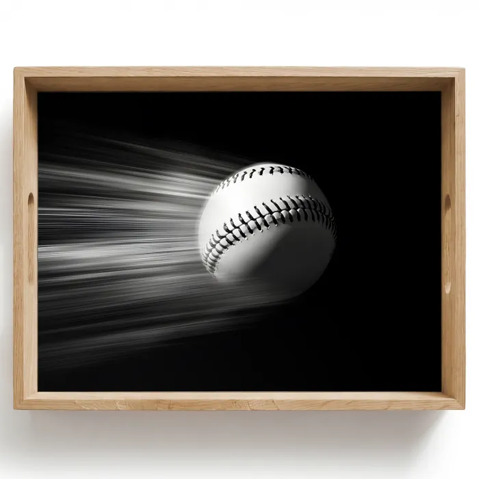 Honkbal - Wit - Vliegt Dienblad Rechthoek middel -z3d_shopping