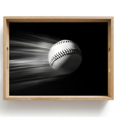 Honkbal - Wit - Vliegt Dienblad Rechthoek middel -z3d_shopping