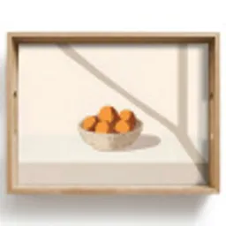 Mand - Fruit - Minimalistisch - Oranje Dienblad Rechthoek middel -z3d_shopping