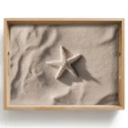 Strand - Zeester - Zand - Beige Dienblad Rechthoek middel -z3d_shopping