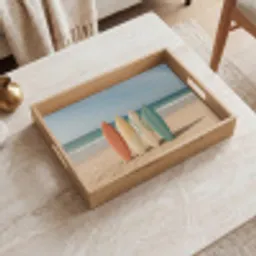 Strand - Surfbord - Pastel Dienblad Rechthoek middel -sfeer1