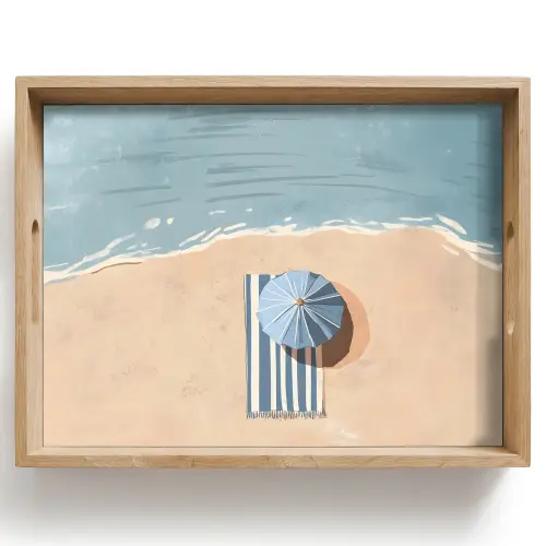 Strandlaken - Strepen - Parasol - Strand Dienblad Rechthoek middel -z3d_shopping