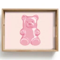 Beer - Roze - Snoep Dienblad Rechthoek middel -z3d_shopping
