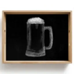 Bierpul - Schuim - Krijttekening Dienblad Rechthoek middel -z3d_shopping