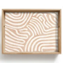 Beige - Aardspatroon Dienblad Rechthoek middel -z3d_shopping