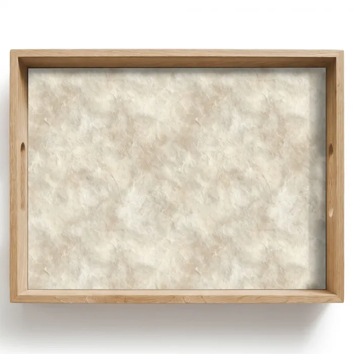 Beige - Reliëfstructuur - Natuursteen Dienblad Rechthoek middel 911 -z3d_shopping