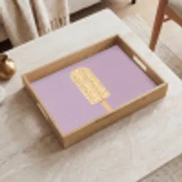 Beige - Ijsje - Spikkels Dienblad Rechthoek middel -sfeer1