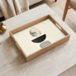 Beige - Japandi - Wabi sabi Dienblad Rechthoek middel -sfeer1