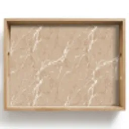Beige - Marmer - Organisch - Wit Dienblad Rechthoek middel 911 -z3d_shopping
