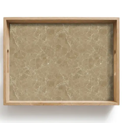 Beige - Marmer - Witte aders Dienblad Rechthoek middel 911 -z3d_shopping