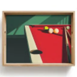 Biljarttafel - Ballen - Rood - Schaduw Dienblad Rechthoek middel -z3d_shopping