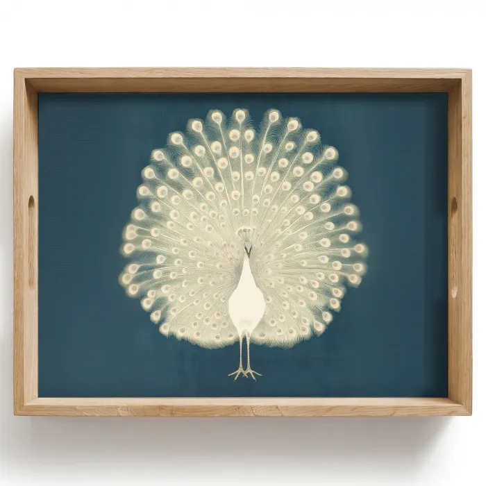 Vogel - Blauw - Vintage Dienblad Rechthoek middel -z3d_shopping