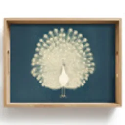 Vogel - Blauw - Vintage Dienblad Rechthoek middel -z3d_shopping