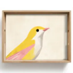 Vogel - Minimalistisch - Geel Dienblad Rechthoek middel -z3d_shopping