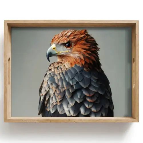 Vogel - Realistisch - Veren - Bruin Dienblad Rechthoek middel -z3d_shopping