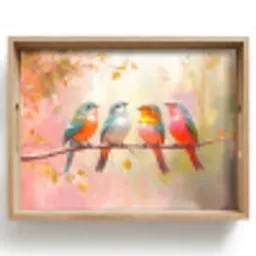 Vogels - Kleurrijk - Tak Dienblad Rechthoek middel -z3d_shopping