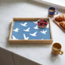Vogels - Wit - Patroon Dienblad Rechthoek middel -sfeer2