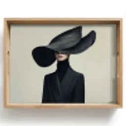 Zwart - Vrouw - Hoed Dienblad Rechthoek middel -z3d_shopping