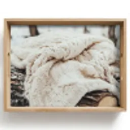 Deken - Wit - Boomstronk - Winter - Sneeuw Dienblad Rechthoek middel -z3d_shopping
