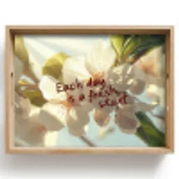 Bloesems - Zonlicht - Quote - Wit Dienblad Rechthoek middel -z3d_shopping