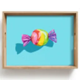 Blauw - Snoep - Regenboog Dienblad Rechthoek middel -z3d_shopping