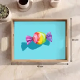 Blauw - Snoep - Regenboog Dienblad Rechthoek middel -USP_Formaat