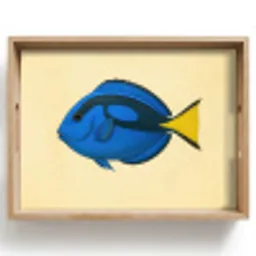 Blauw - Dory - Vis - Staartvin Dienblad Rechthoek middel -z3d_shopping