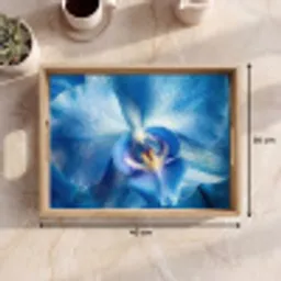 Blauw - Orchidee - Elegeant Dienblad Rechthoek middel -USP_Formaat