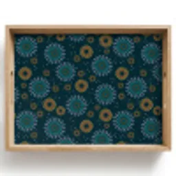 Blauw - Patroon - Retro Dienblad Rechthoek middel 911 -z3d_shopping