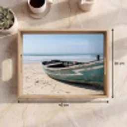 Boot - Zandstrand - Zee Dienblad Rechthoek middel -USP_Formaat