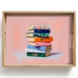 Boeken - Stapel - Kleurrijk Dienblad Rechthoek middel -z3d_shopping