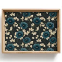 Botanisch - Bloemen - Blauw Dienblad Rechthoek middel 911 -z3d_shopping