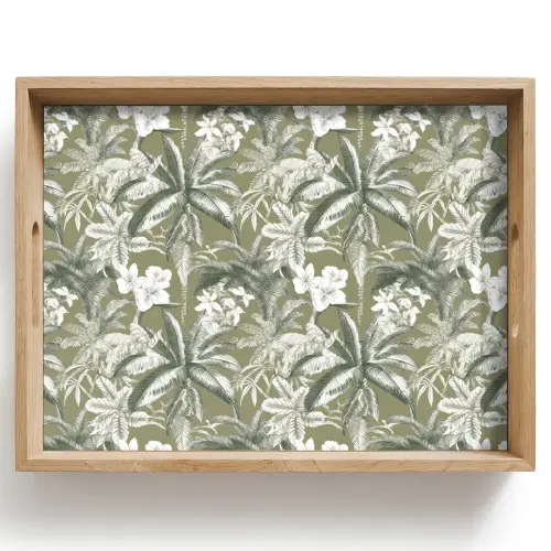 Botanisch - Bloemen - Groen Dienblad Rechthoek middel 911 -z3d_shopping